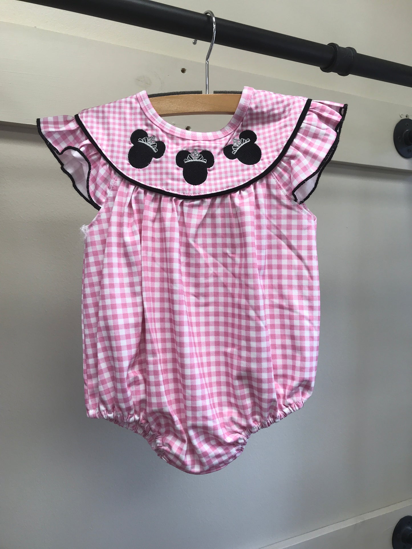 Pink Character Embroidered Girl Bubble