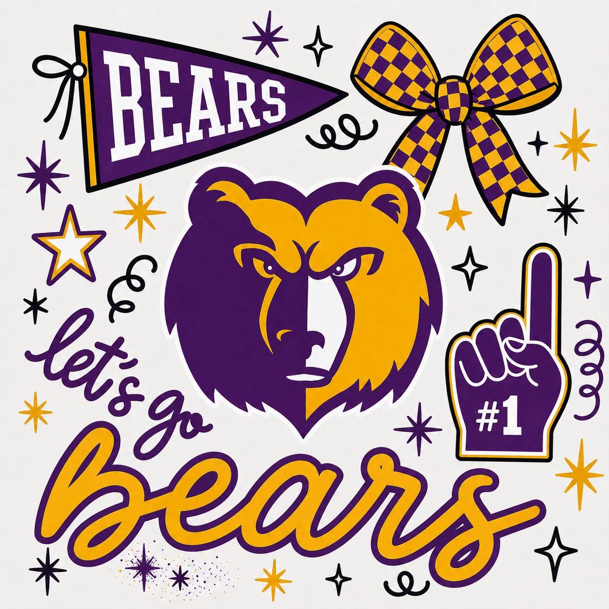 Lets Go Bears Collage