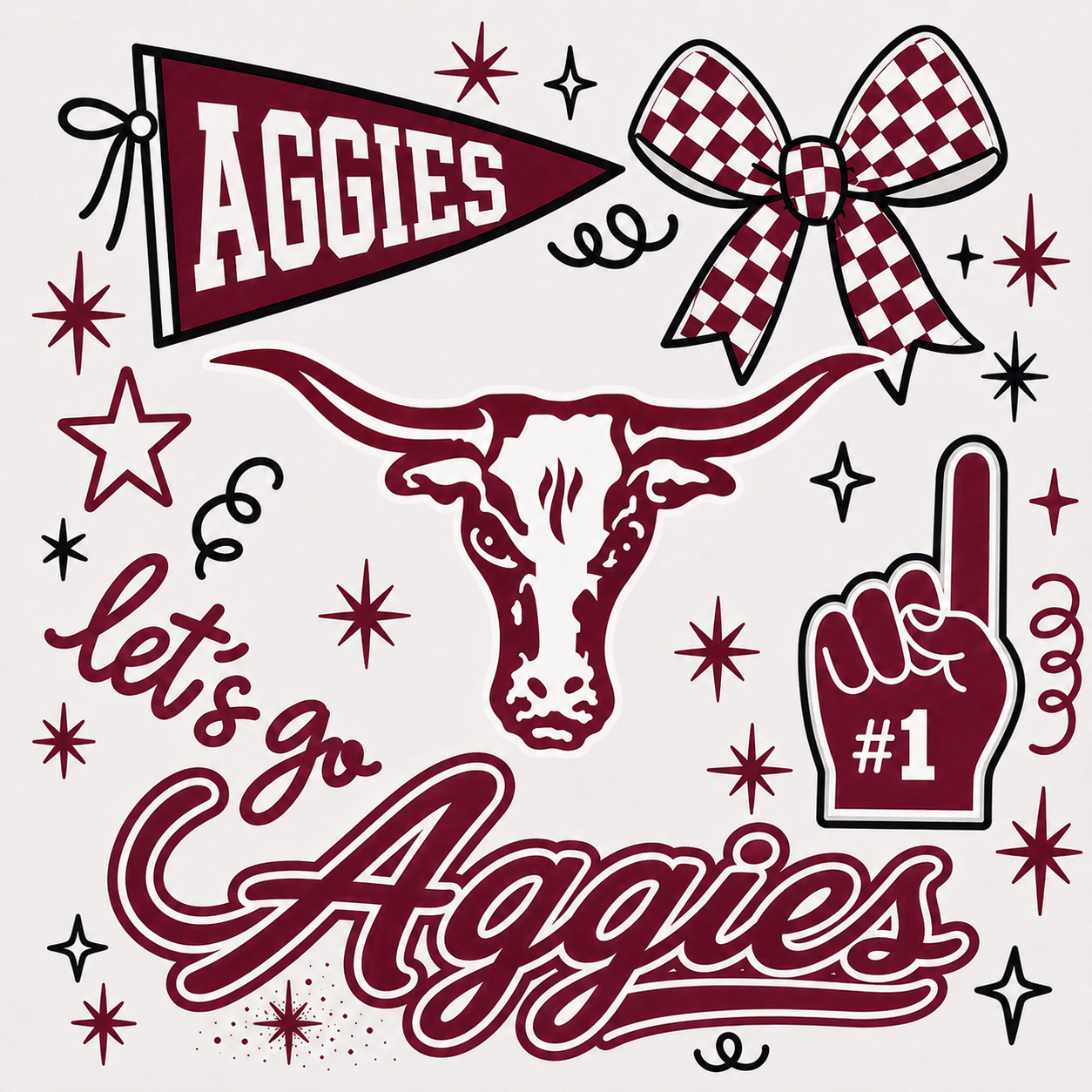 Lets Go Aggies Collage
