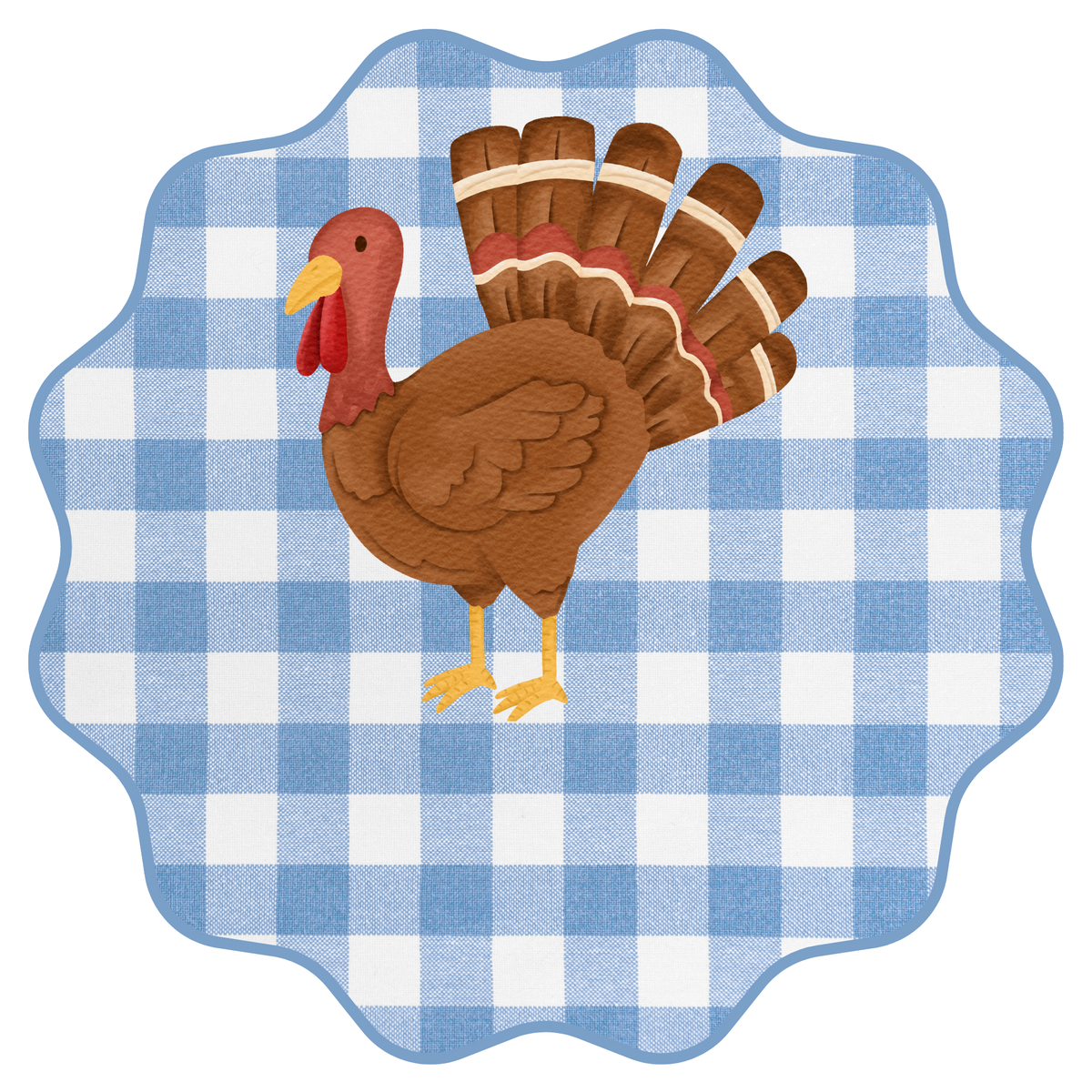 Gingham Turkey Nameplate
