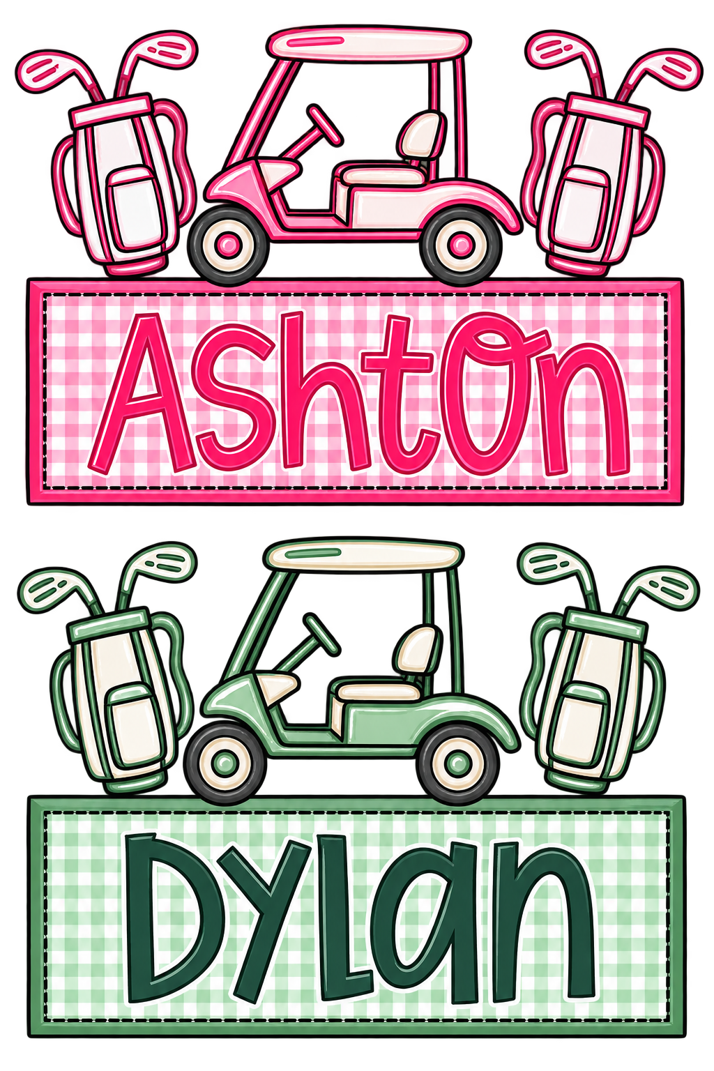 Golf Trio Name Plate