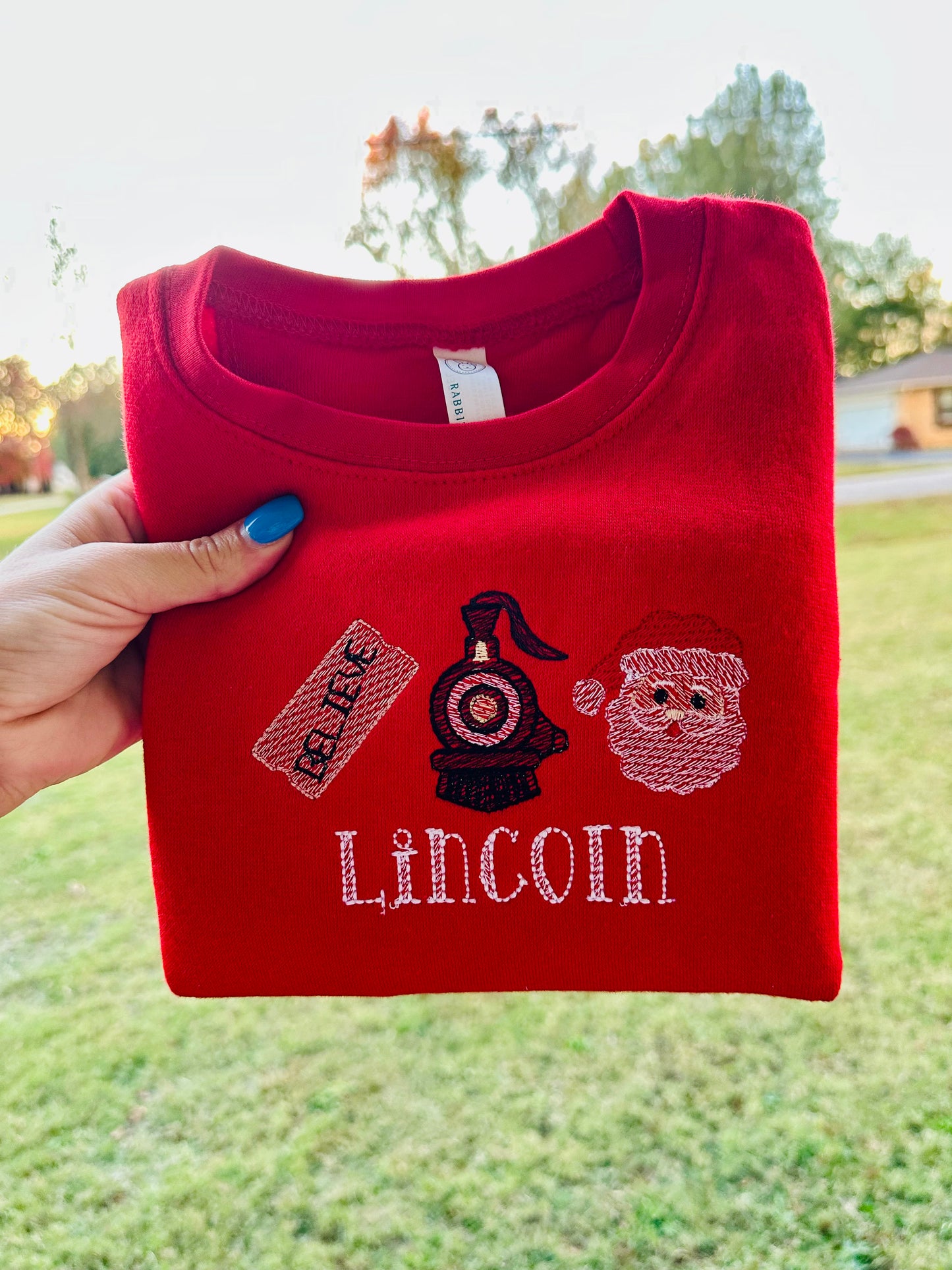 Polar Express Embroidered Sweatshirt