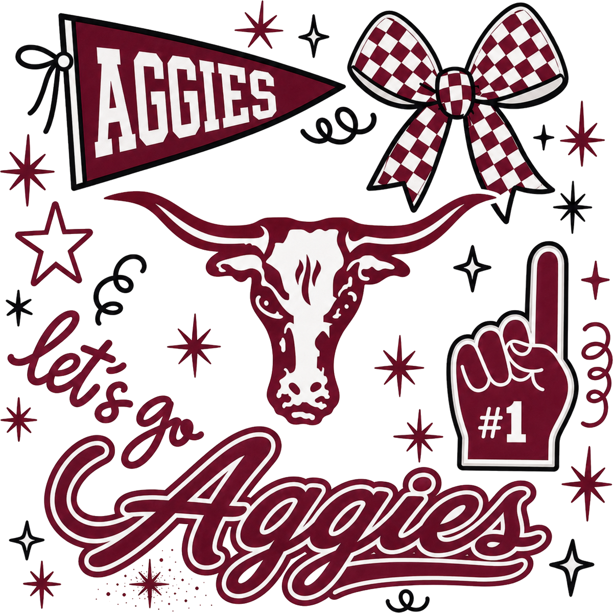 Lets Go Aggies Collage