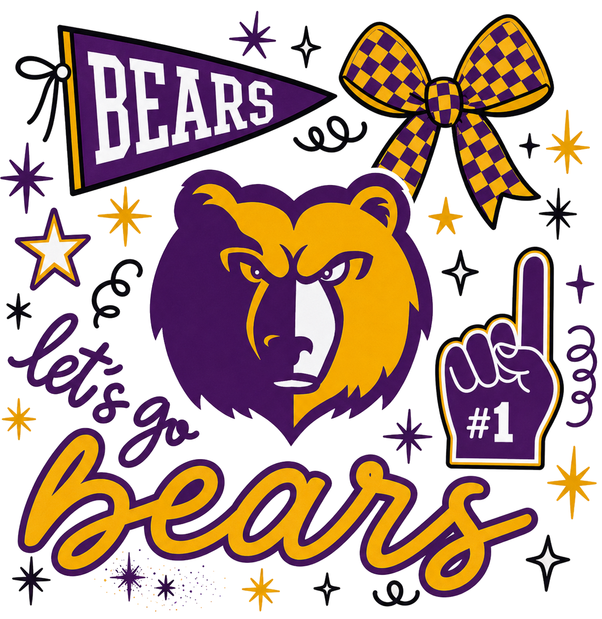 Lets Go Bears Collage