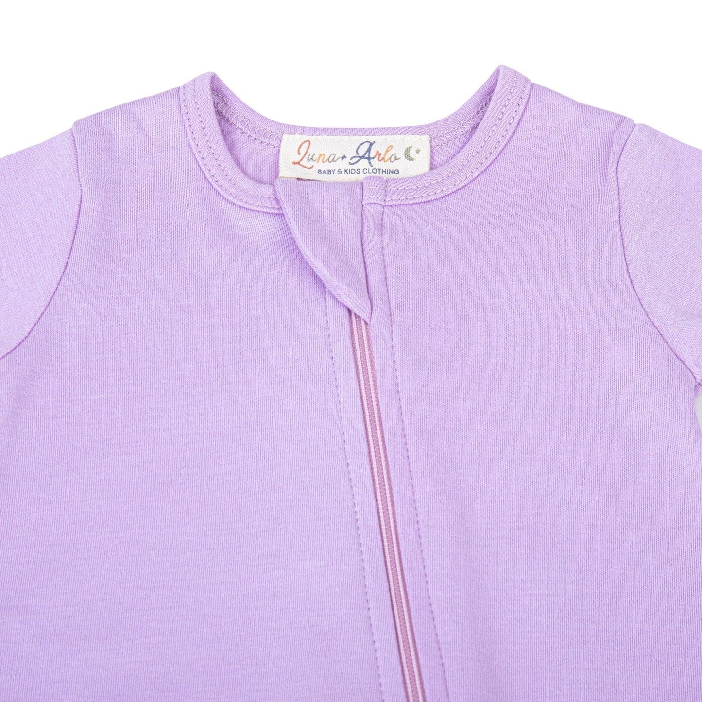 Luna & Arlo Basics Zip Footie - Wisteria