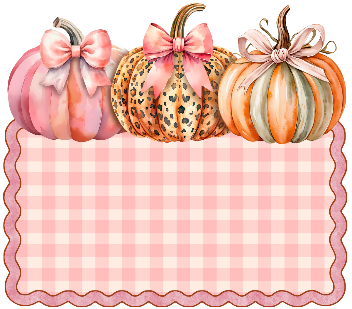 Pink Pumpkin Nameplate