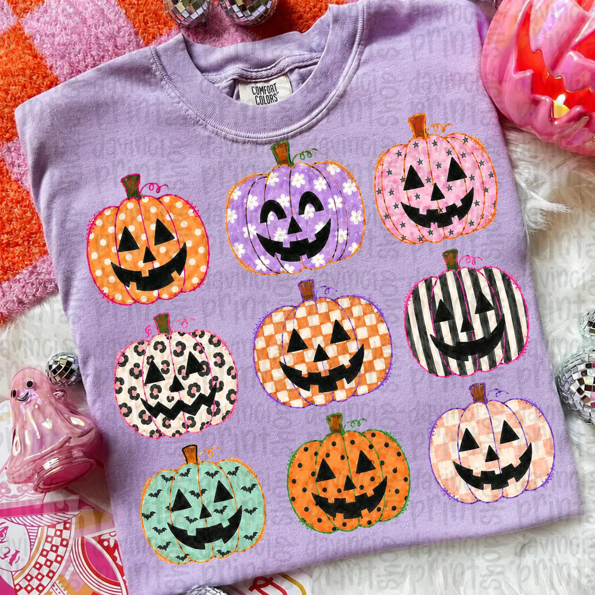 Preppy Girly Halloween Pumpkins