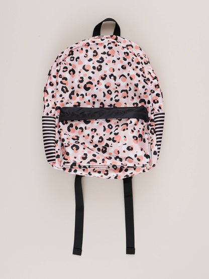 Pink & Black Leopard Backpack