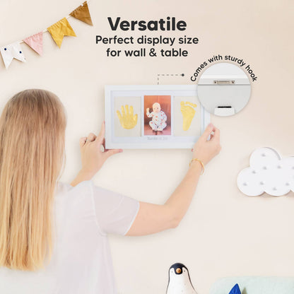 KeaBabies Baby Handprint, Footprint Keepsake Duo Frame