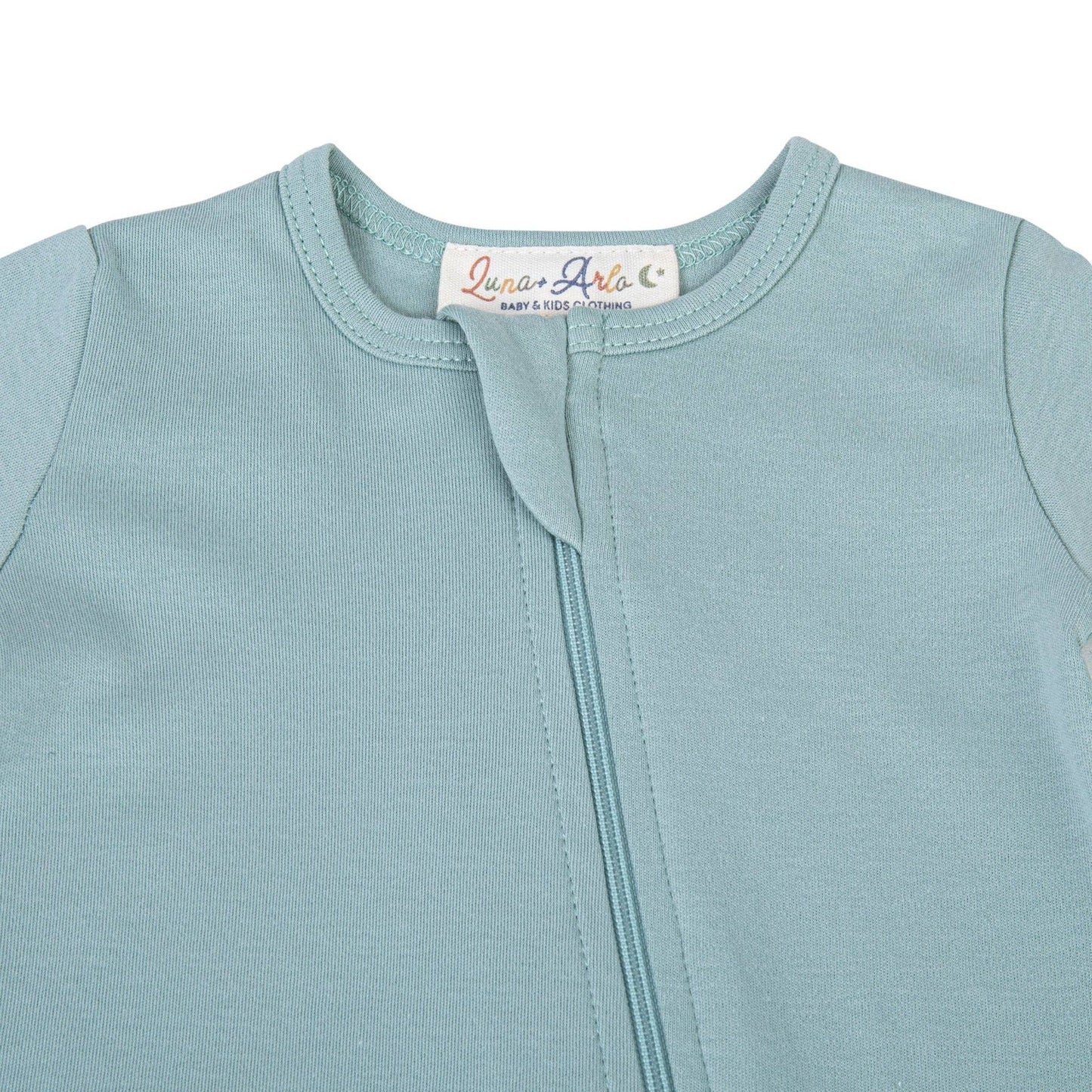 Luna & Arlo Basics Zip Footie - Moss