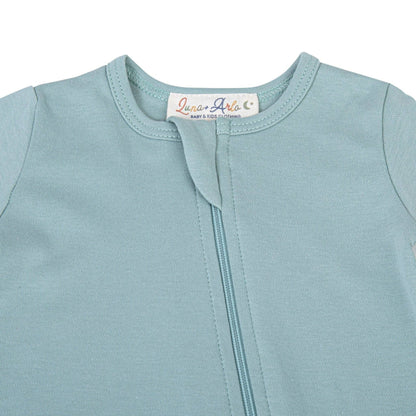 Luna & Arlo Basics Zip Footie - Moss