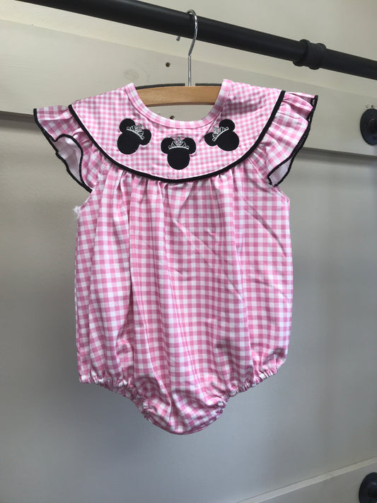 Pink Character Embroidered Girl Bubble