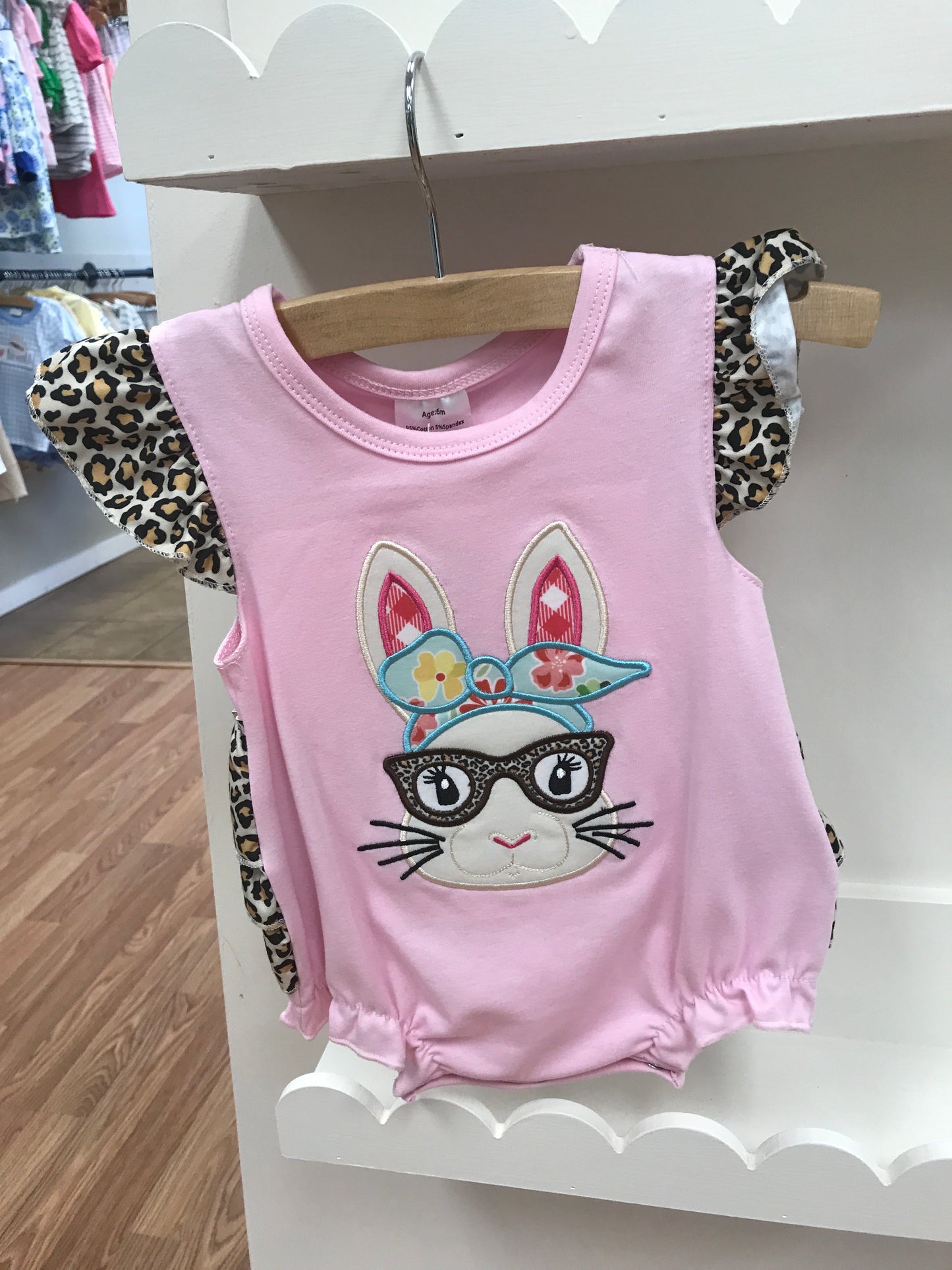 Bunny Applique Ruffle Bubble