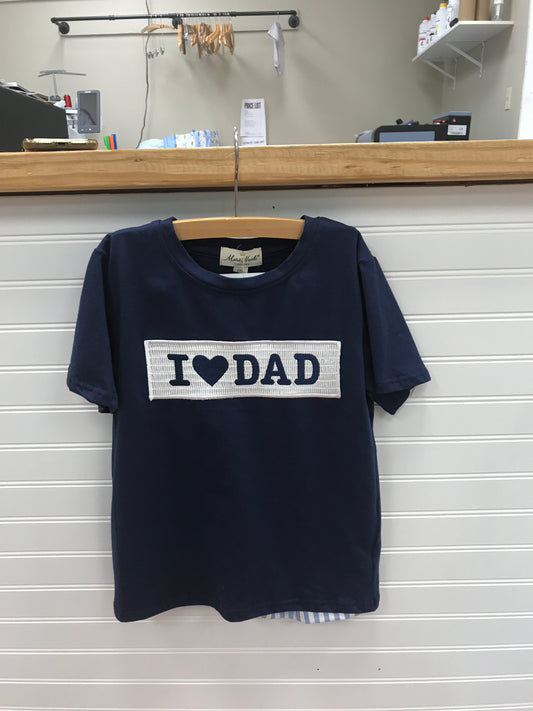 Striped "I Love Dad" Outfit