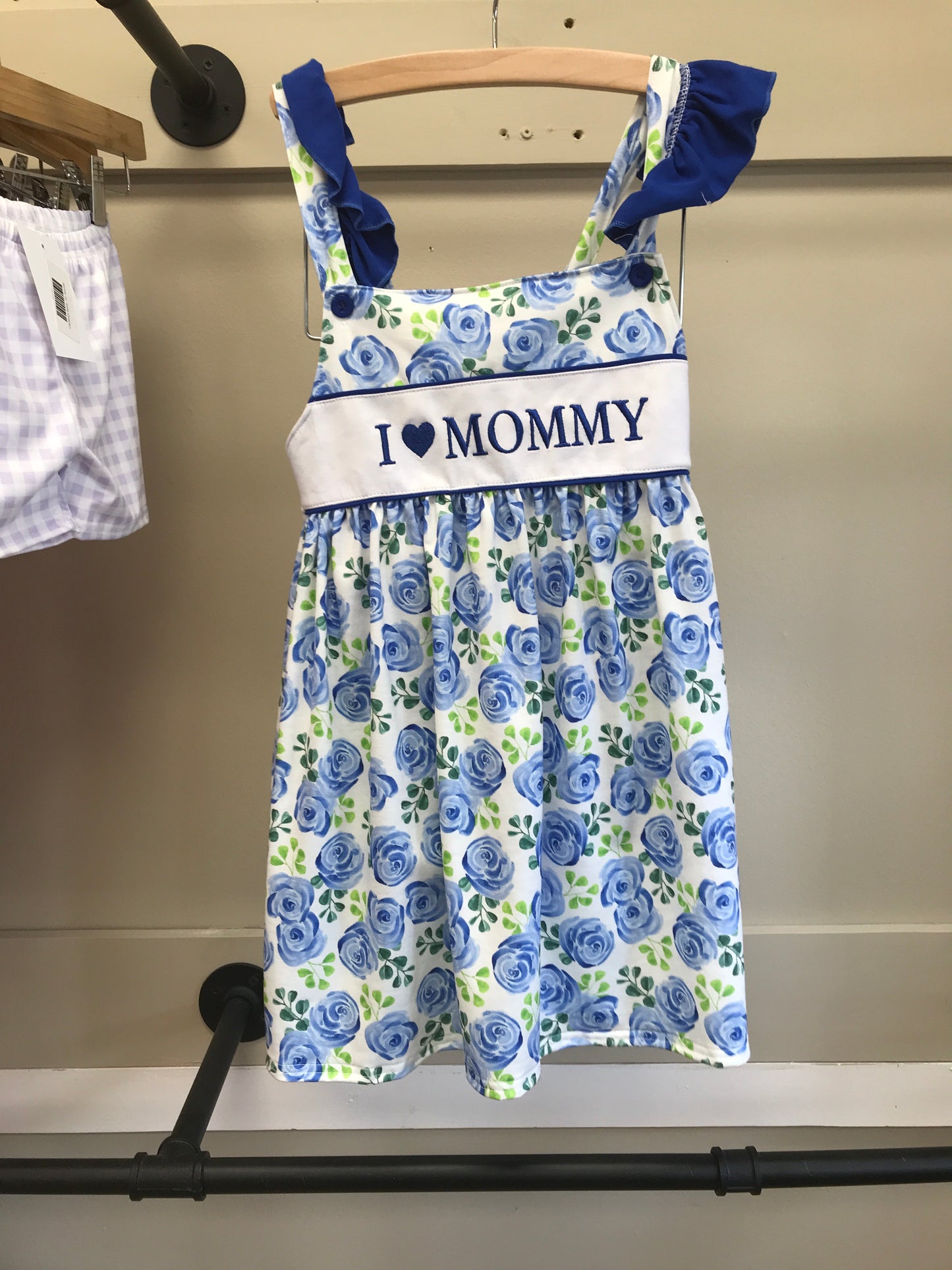 Blue Rose "I Love Mommy" Embroidery