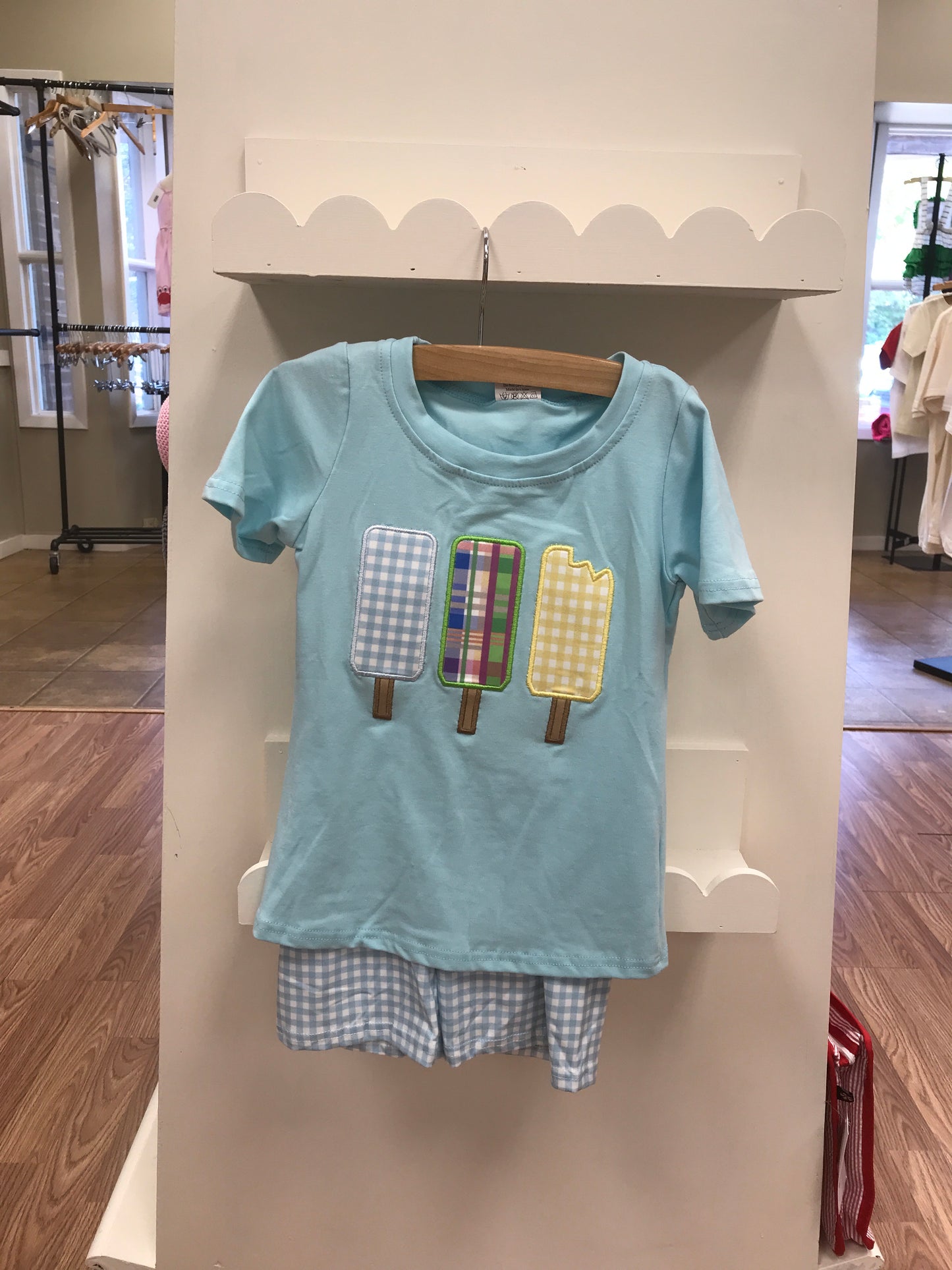 Popsicle Embroidery Short Set
