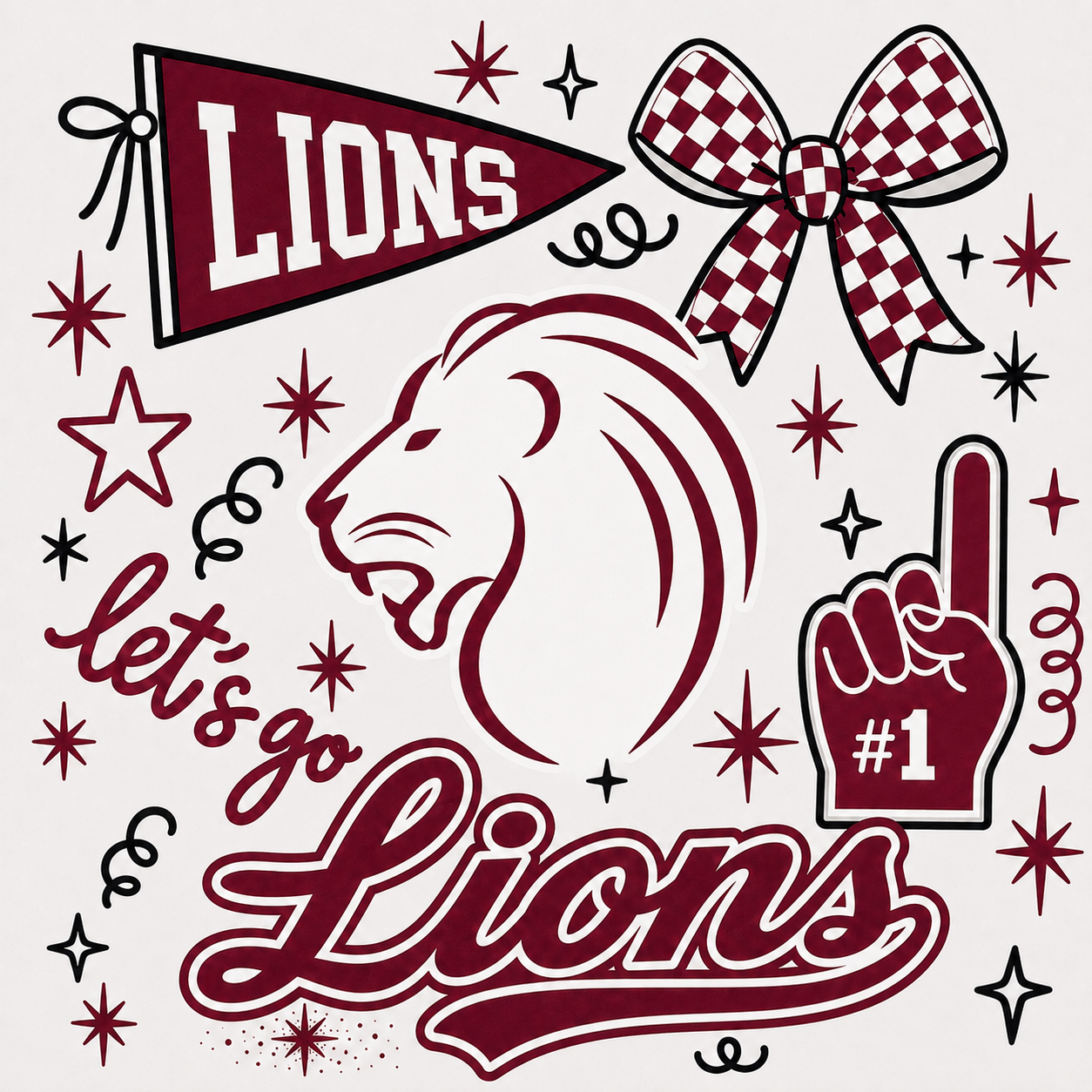 Lets Go Lions Collage