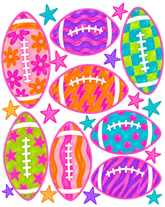 Colorful Footballs