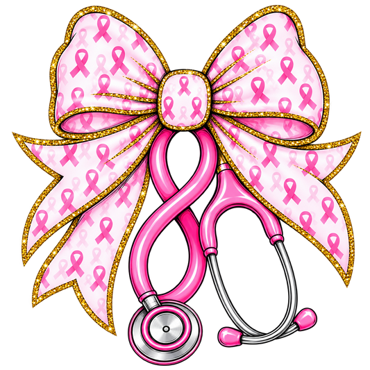 Breast Cancer Bow Stethoscope