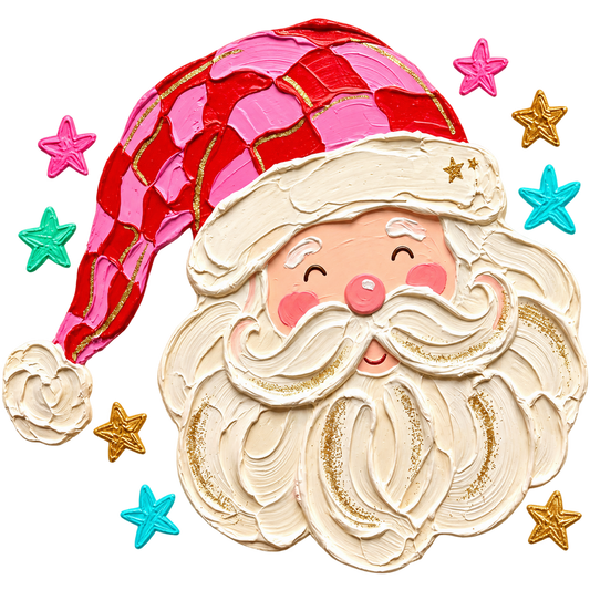 Pink Painted Christmas Santa