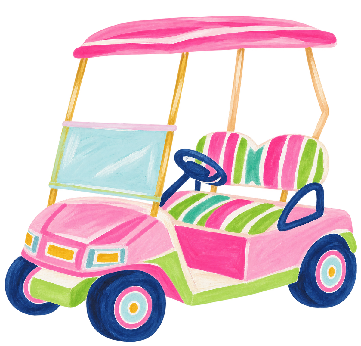 Colorful Golf Cart