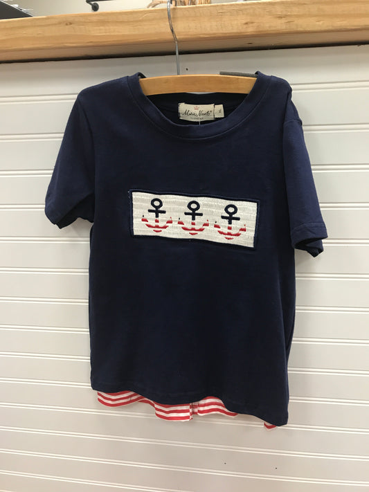 Smocked Patriotic Anchor Outfit