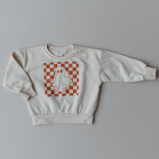 Checkered Ghost Crewneck Sweatshirt