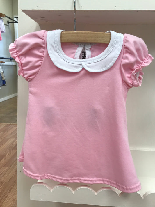 Pink Collard Bloomer Set