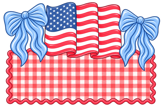 Flag Bow Name Plate