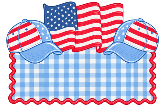 Flag Hat Name Plate
