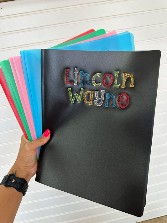 Embroidered Folder