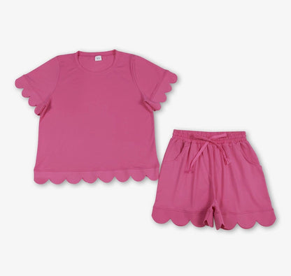 Scallop Short Set Womens