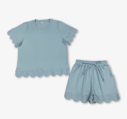 Scallop Short Set Womens