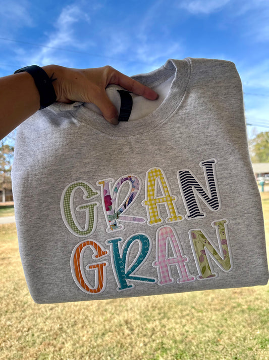 Custom Name Applique Sweatshirt
