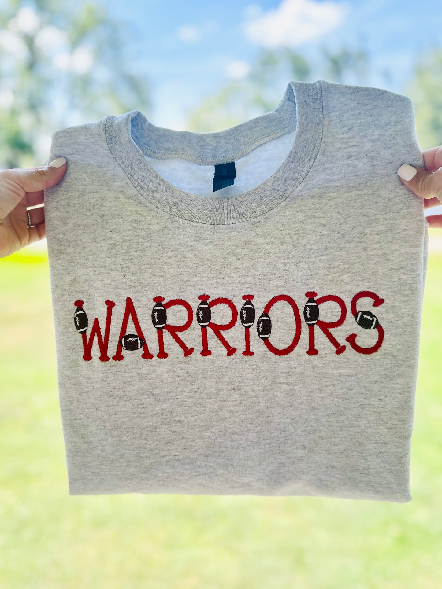 Warriors Football Embroidery