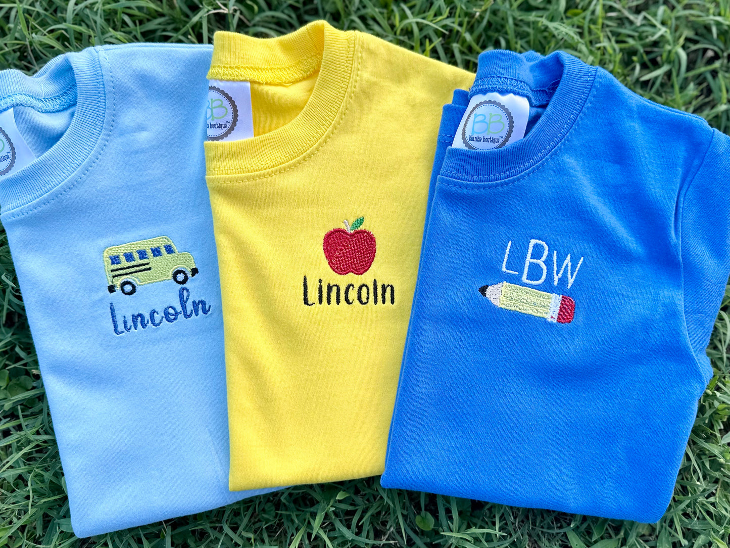 Back to School Monogram Pocket T-shirt