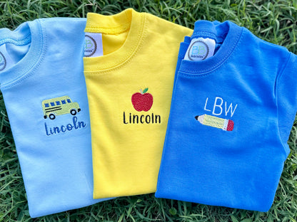 Back to School Monogram Pocket T-shirt