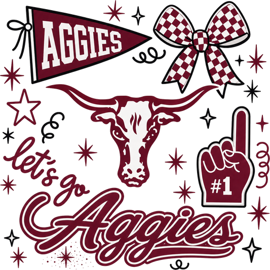 Lets Go Aggies Collage