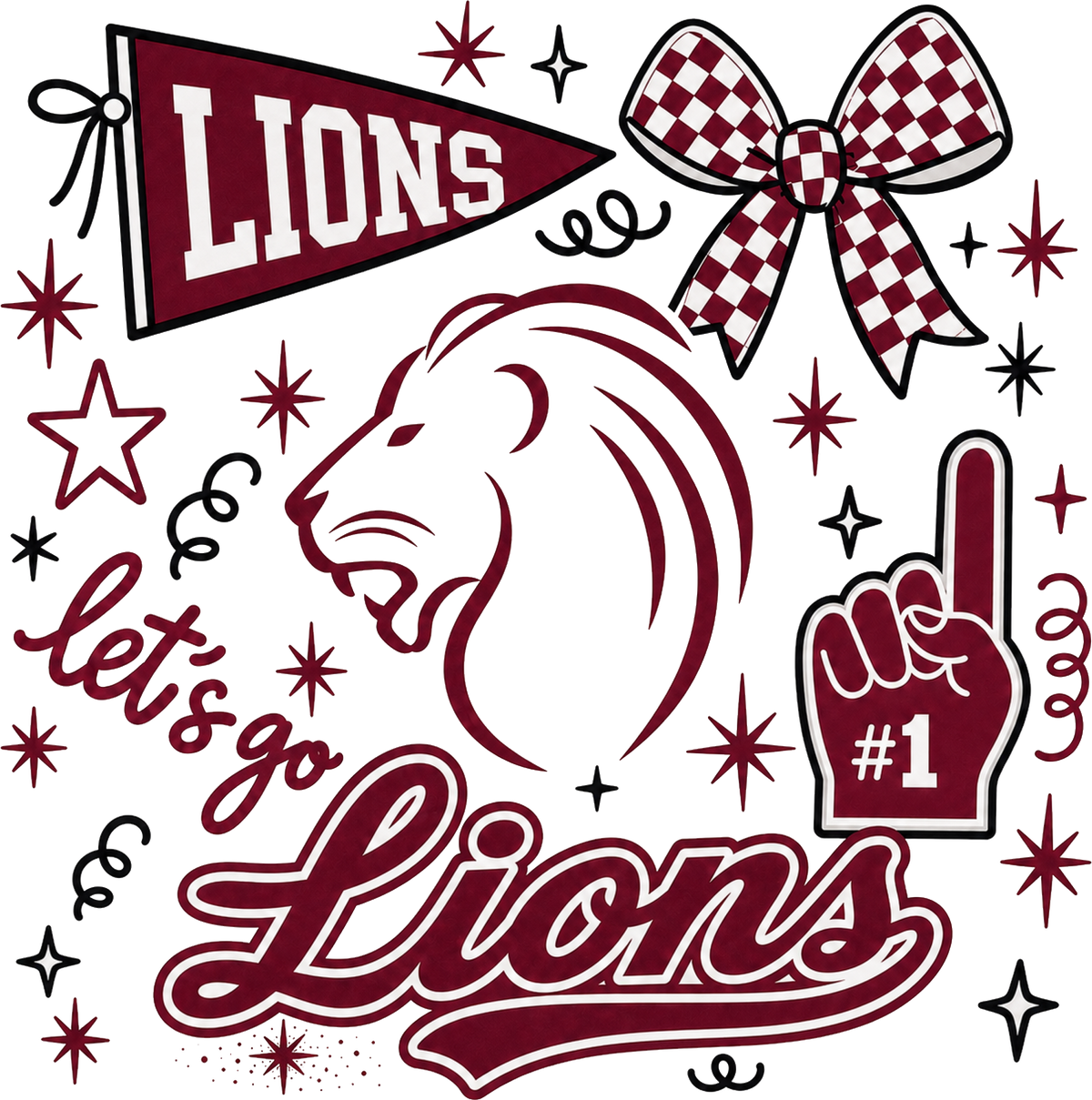 Lets Go Lions Collage