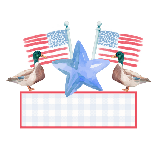 Patriotic Mallard Name Frame