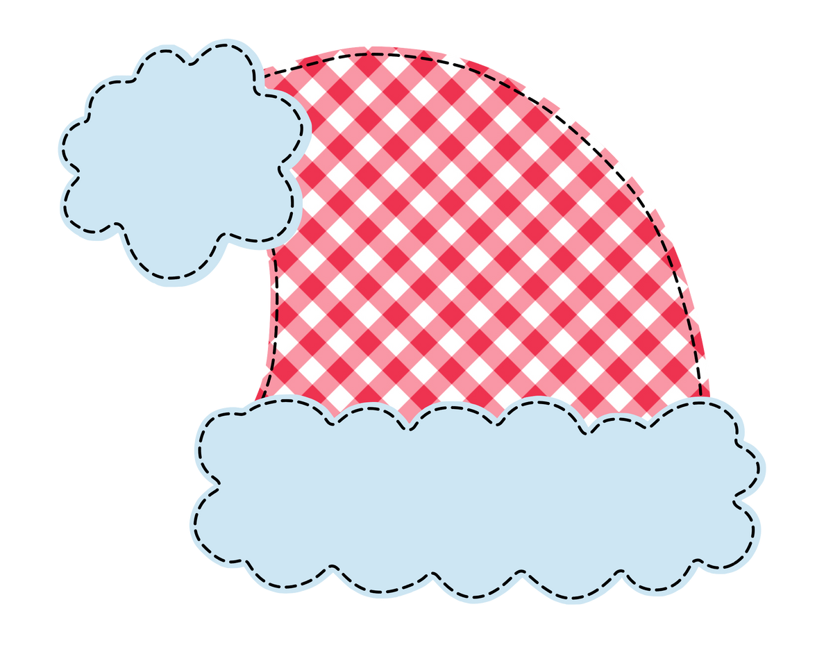 Red & Blue Santa Hat Customizable