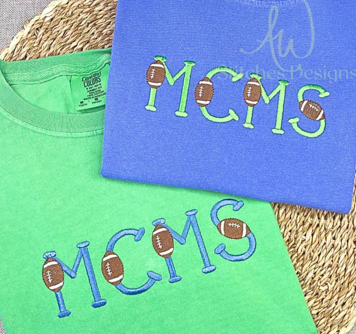 Football Font Embroidery