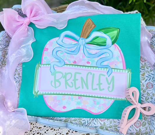 Girly Apple Nameplate