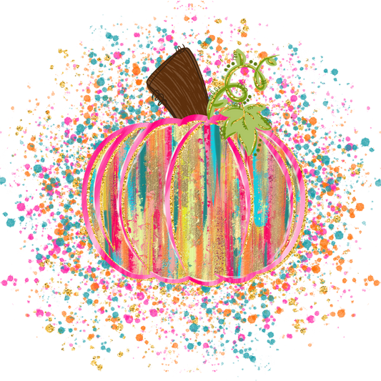 Preppy PINK Pumpkin Splatter
