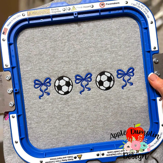 Soccer Bow Embroidery