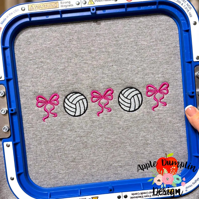 Volleyball Bow Embroider