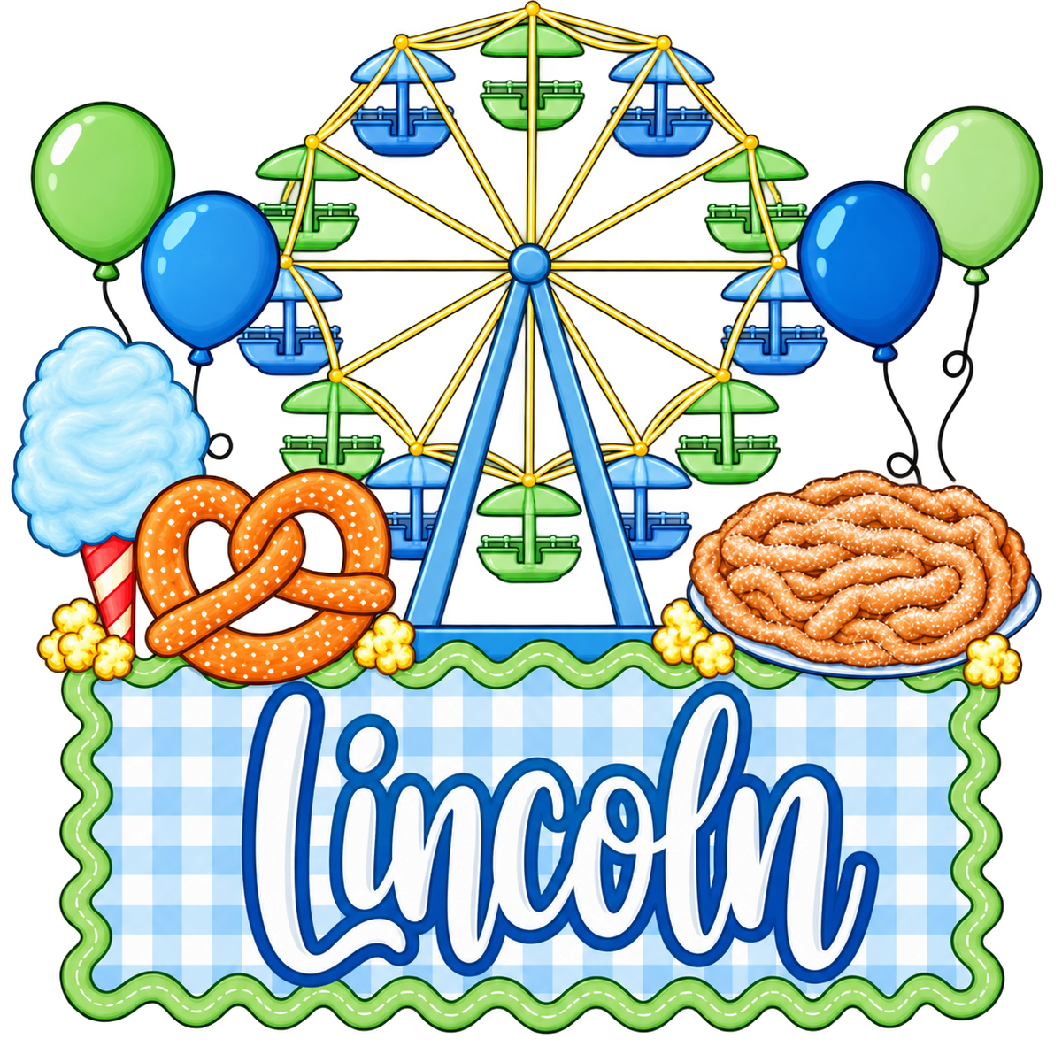 Carnival Fair Name Plate Boy