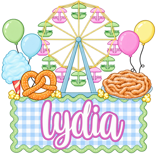 Carnival Fair Name Plate Girl