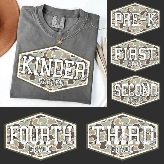 Retro Camo Back To School (all grades)
