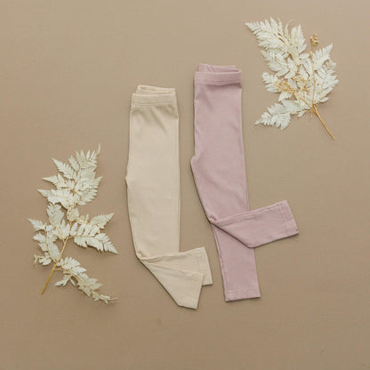 Cozy Ribbed Bamboo Leggings for Kids - Multiple Colors